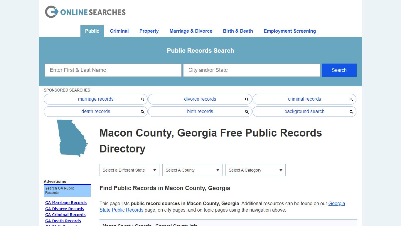 Macon County, Georgia Public Records Directory